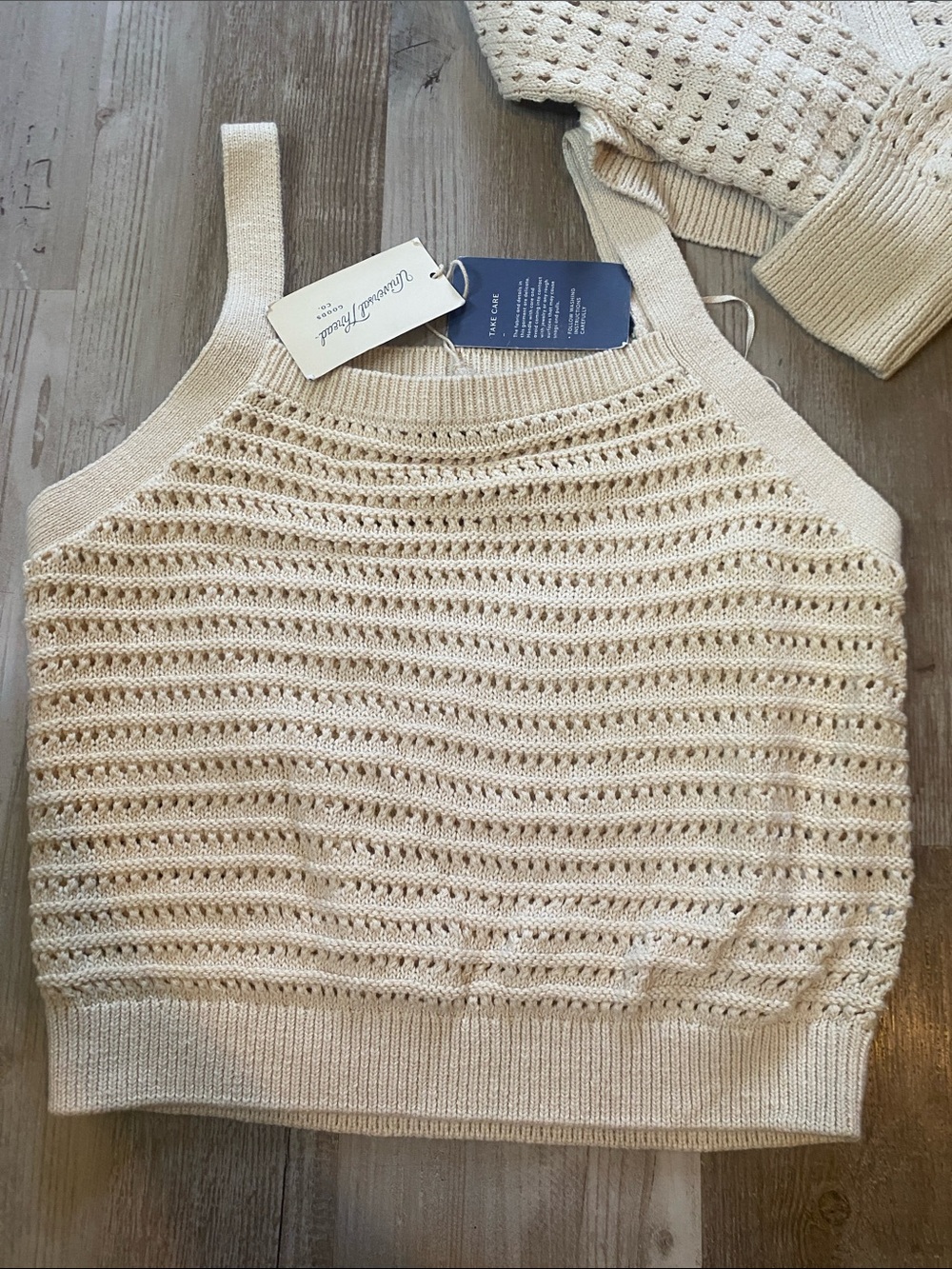 Universal Thread Cream Open-Knit Off-Shoulder Sweater Set - Picture 2 of 8